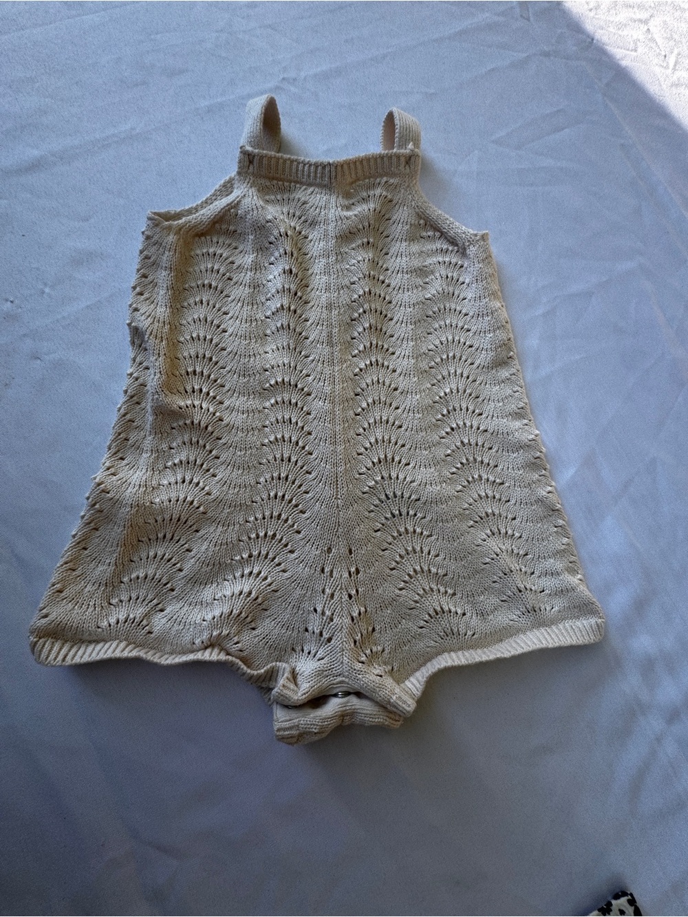 Baby Gap Cream Knit Baby Romper 6-8 months - Sleeveless One-Piece